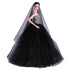 QUEBAN Bride Doll Wedding Dress with Veil Handmade Evening Party Fashion Clothes Wears Gown Exclusive Dress Outfit for 11.5 Inch Girl Dolls,Gift for Kids 3 to 8 Years Old - Black 1